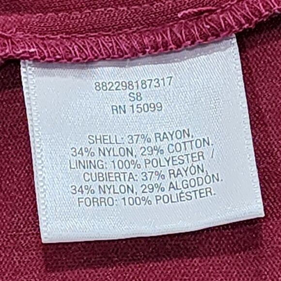 Simply Styled by Sears Lace Knee Length Burgundy Dress Size L Made In India - Picture 5 of 11